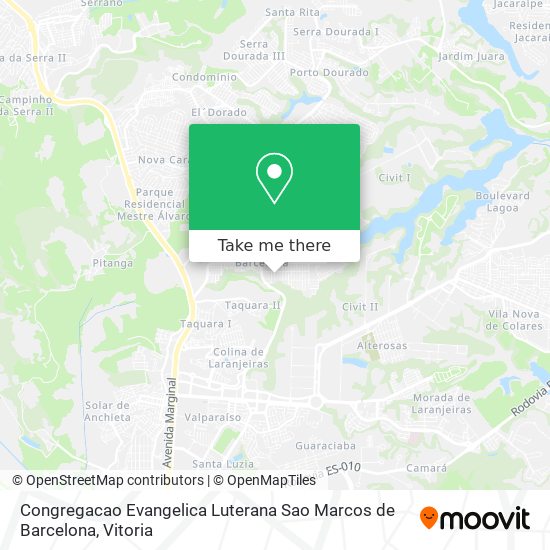 Congregacao Evangelica Luterana Sao Marcos de Barcelona map