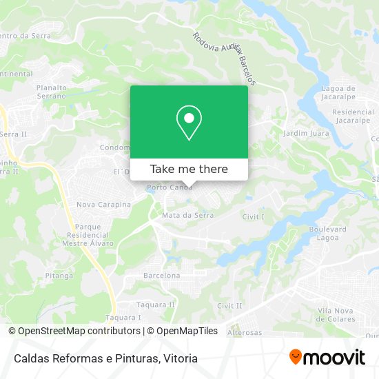 Caldas Reformas e Pinturas map