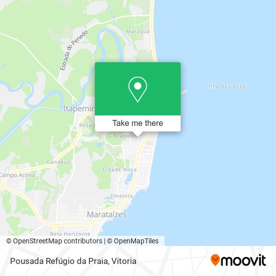 Pousada Refúgio da Praia map