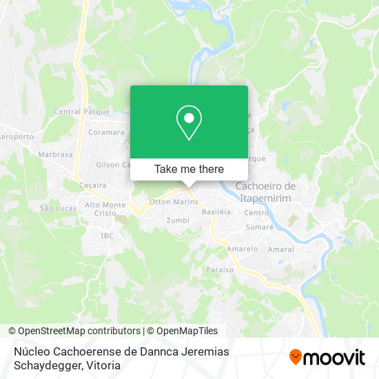 Núcleo Cachoerense de Dannca Jeremias Schaydegger map