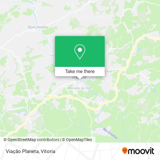Viação Planeta map