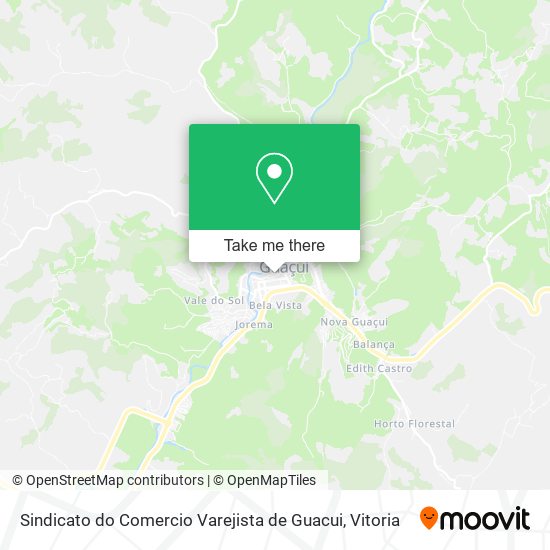 Sindicato do Comercio Varejista de Guacui map