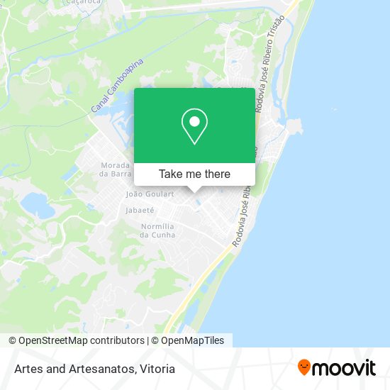 Artes and Artesanatos map