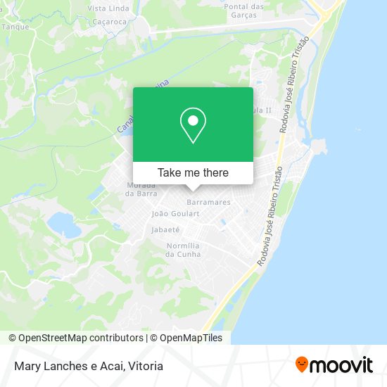 Mary Lanches e Acai map