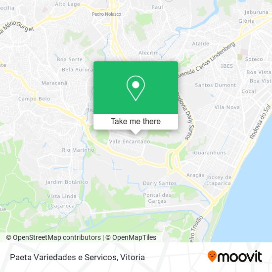 Mapa Paeta Variedades e Servicos