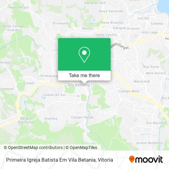 Primeira Igreja Batista Em Vila Betania map