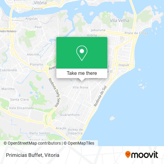 Primicias Buffet map