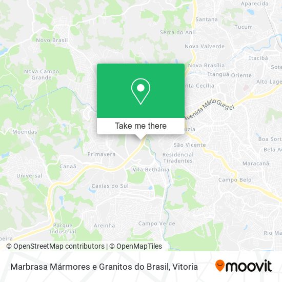 Marbrasa Mármores e Granitos do Brasil map