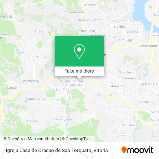 Mapa Igreja Casa de Oracao de Sao Torquato