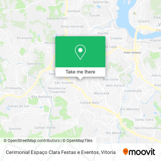 Mapa Cerimonial Espaço Clara Festas e Eventos