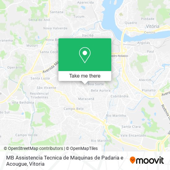 Mapa MB Assistencia Tecnica de Maquinas de Padaria e Acougue