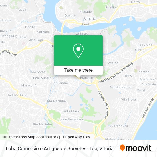 Mapa Loba Comércio e Artigos de Sorvetes Ltda