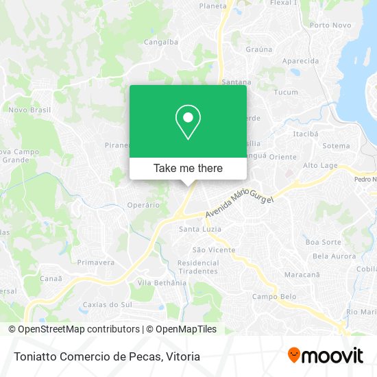 Mapa Toniatto Comercio de Pecas