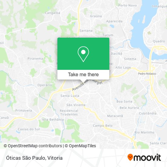 Mapa Óticas São Paulo