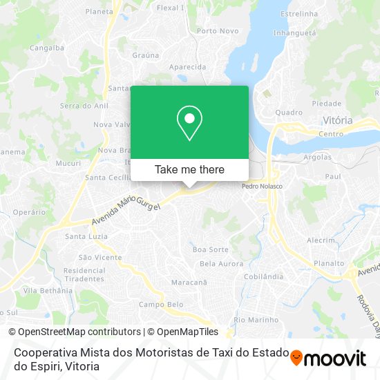 Cooperativa Mista dos Motoristas de Taxi do Estado do Espiri map