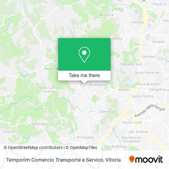 Temporim Comercio Transporte e Servico map