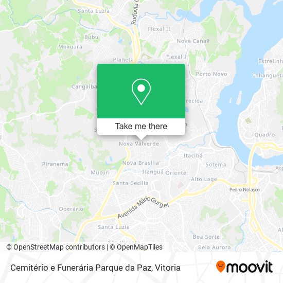 Cemitério e Funerária Parque da Paz map