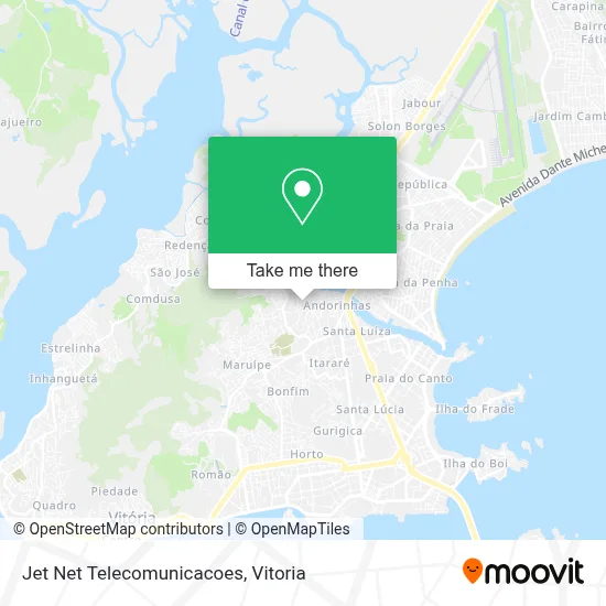 Jet Net Telecomunicacoes map