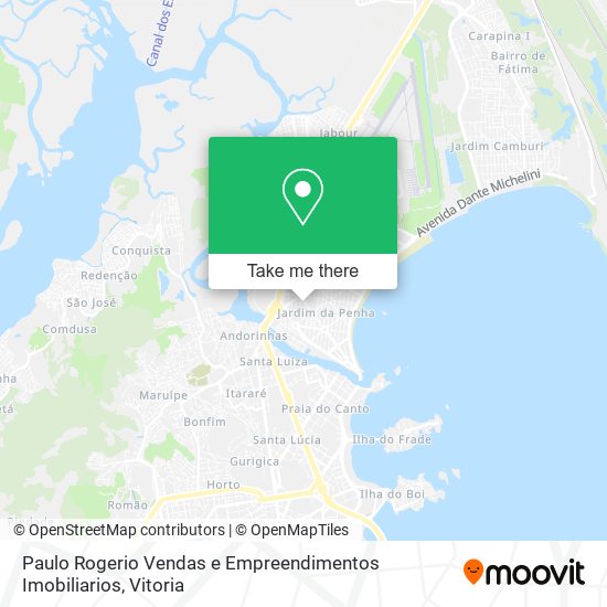 Mapa Paulo Rogerio Vendas e Empreendimentos Imobiliarios