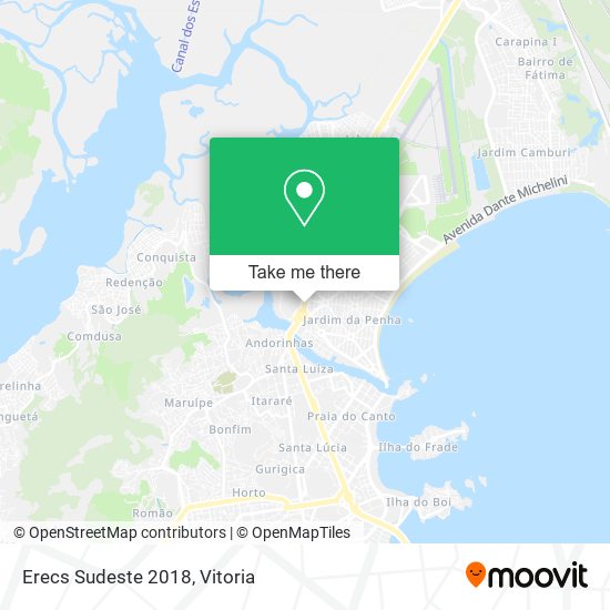 Erecs Sudeste 2018 map