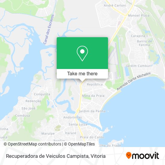Recuperadora de Veiculos Campista map