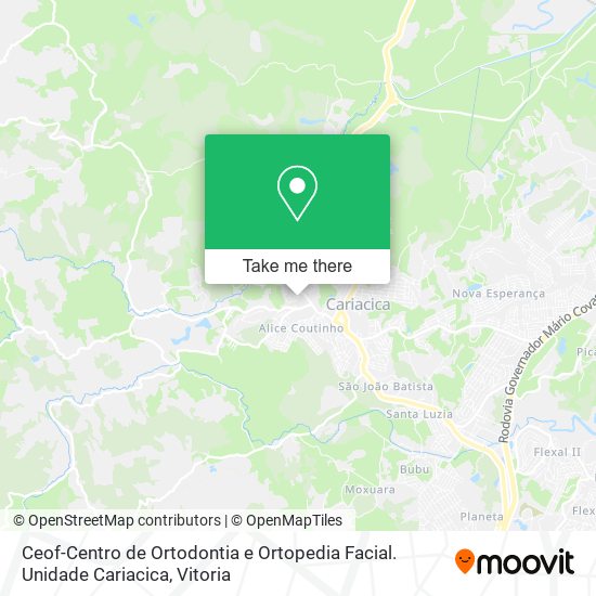 Ceof-Centro de Ortodontia e Ortopedia Facial. Unidade Cariacica map