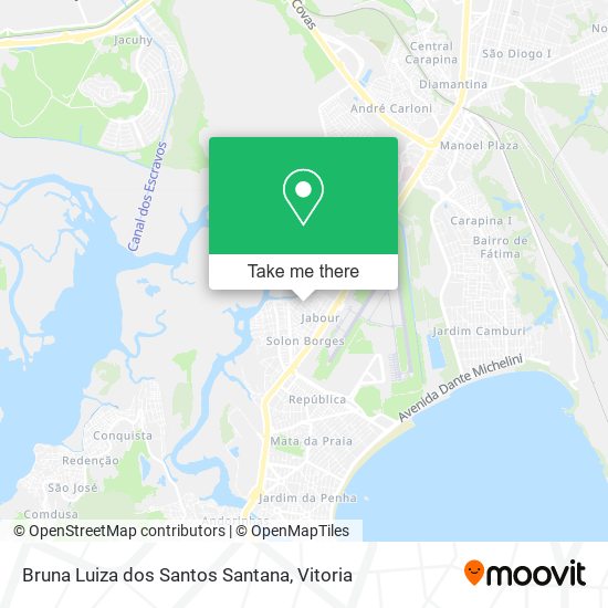 Bruna Luiza dos Santos Santana map