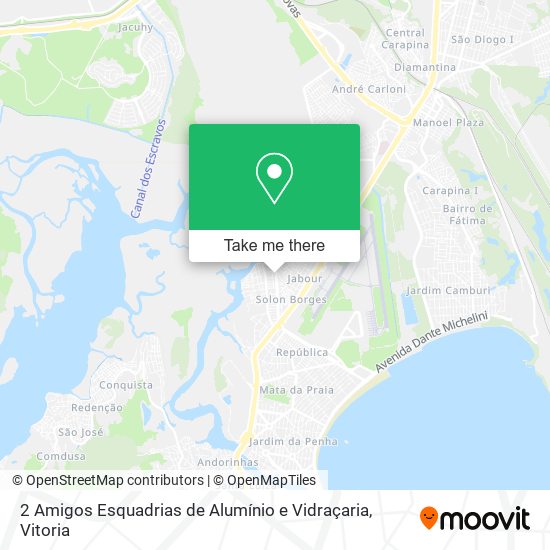 2 Amigos Esquadrias de Alumínio e Vidraçaria map
