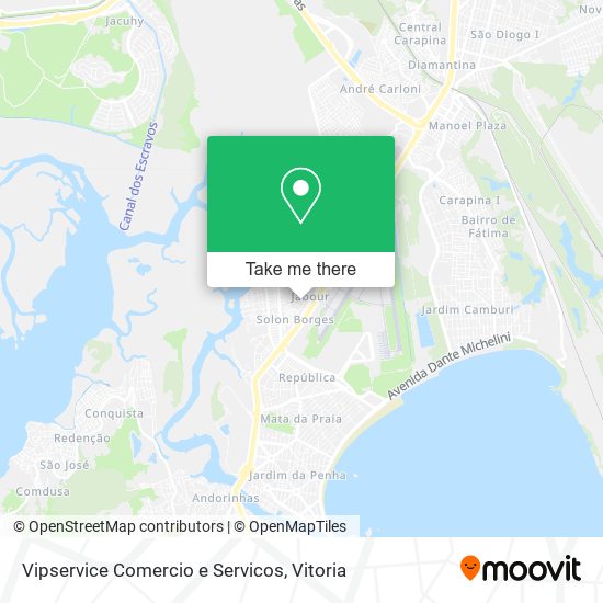 Mapa Vipservice Comercio e Servicos