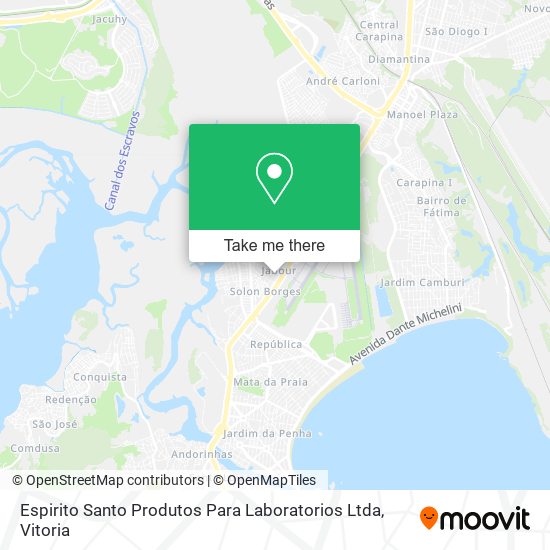 Mapa Espirito Santo Produtos Para Laboratorios Ltda