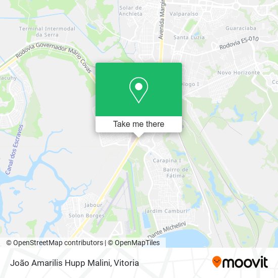João Amarilis Hupp Malini map