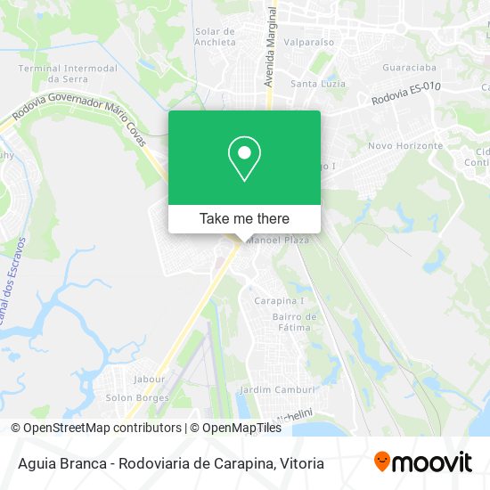 Aguia Branca - Rodoviaria de Carapina map