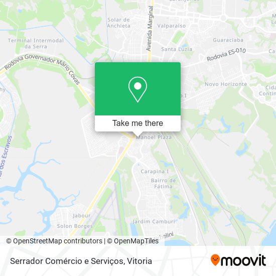 Serrador Comércio e Serviços map