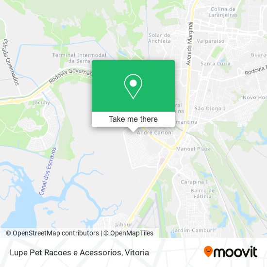 Lupe Pet Racoes e Acessorios map