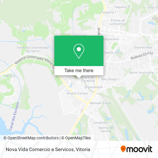 Nova Vida Comercio e Servicos map