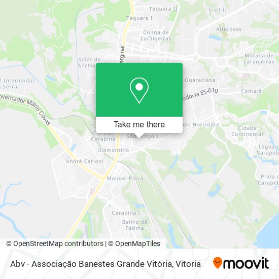 Abv - Associação Banestes Grande Vitória map