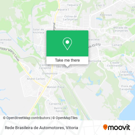 Rede Brasileira de Automotores map