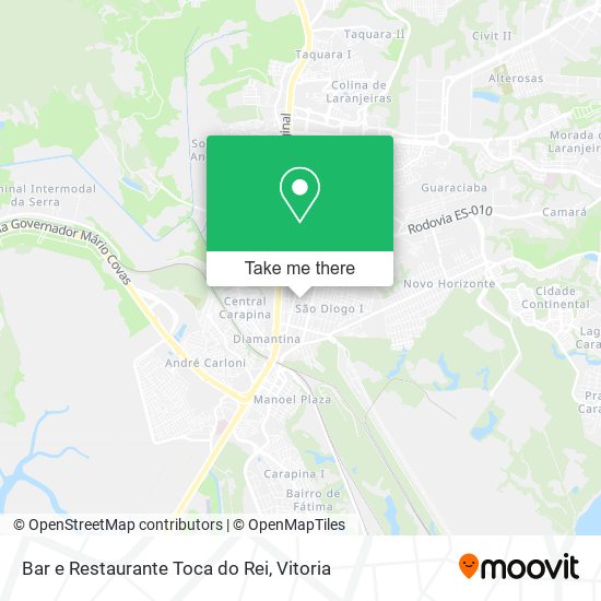 Mapa Bar e Restaurante Toca do Rei