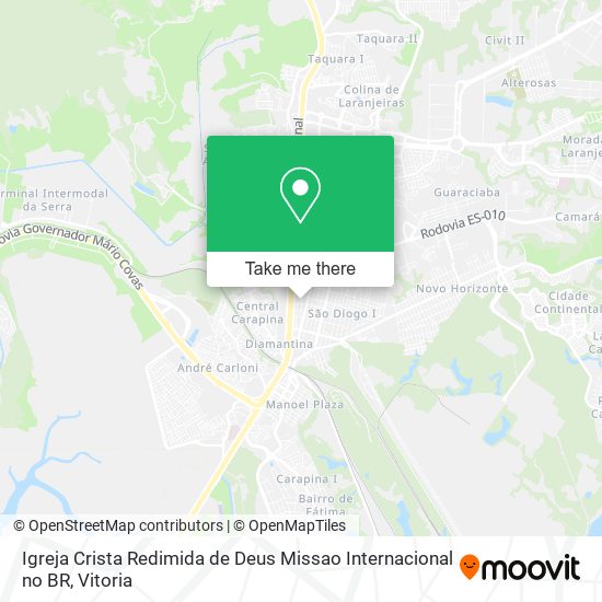 Igreja Crista Redimida de Deus Missao Internacional no BR map