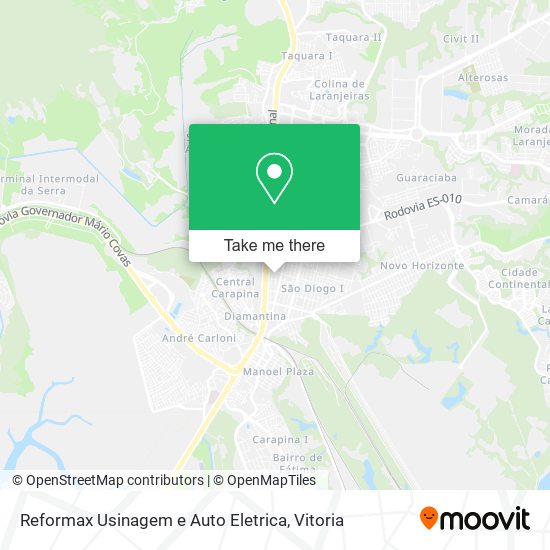 Mapa Reformax Usinagem e Auto Eletrica