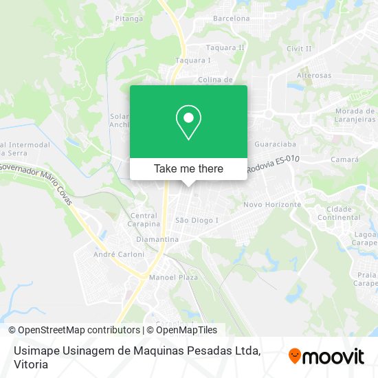 Mapa Usimape Usinagem de Maquinas Pesadas Ltda