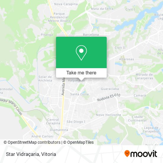 Star Vidraçaria map