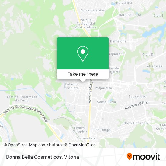 Donna Bella Cosméticos map