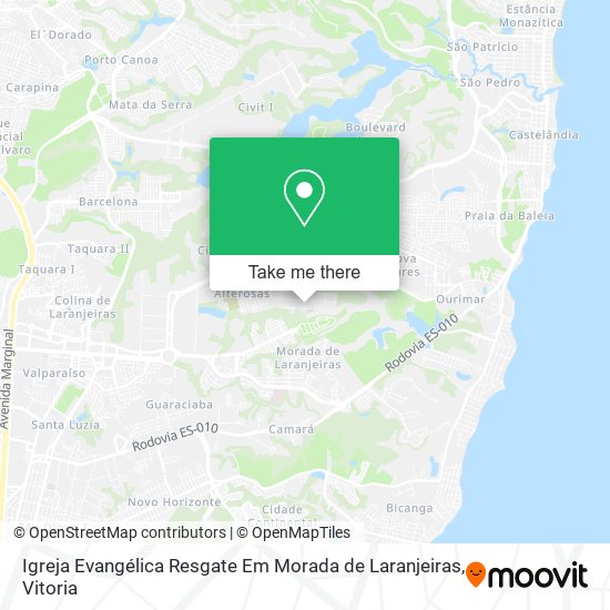 Mapa Igreja Evangélica Resgate Em Morada de Laranjeiras