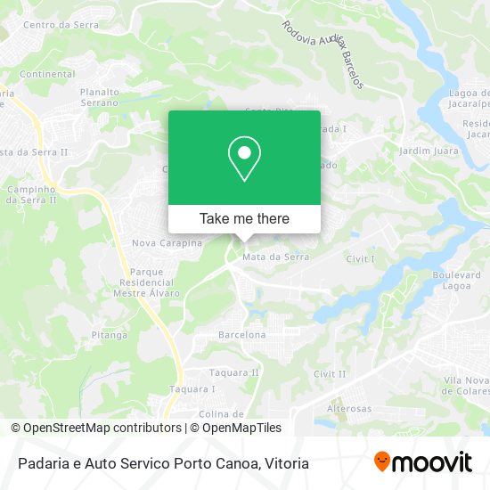Padaria e Auto Servico Porto Canoa map