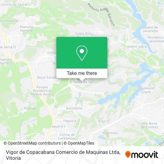 Mapa Vigor de Copacabana Comercio de Maquinas Ltda