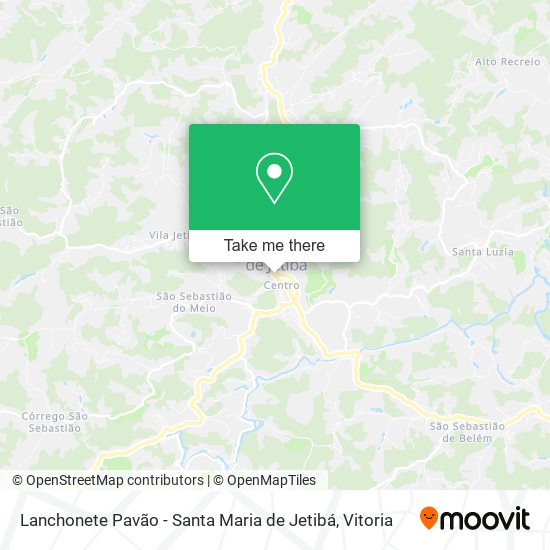Lanchonete Pavão - Santa Maria de Jetibá map