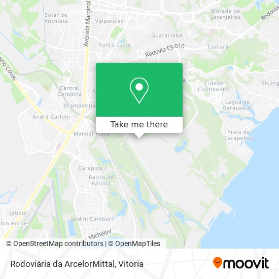 Rodoviária da ArcelorMittal map