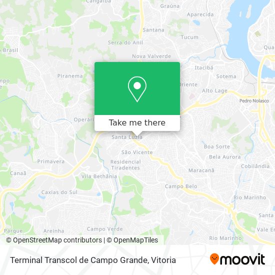 Terminal Transcol de Campo Grande map