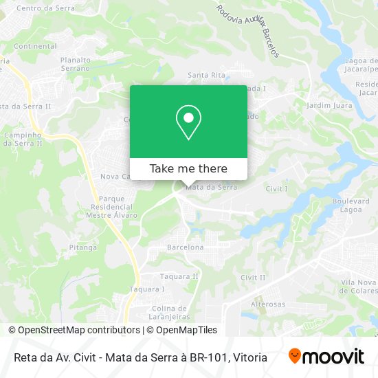 Reta da Av. Civit - Mata da Serra à BR-101 map